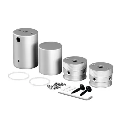 Набор для вертикального накладного монтажа Nemo D25 серебро (Серебро)