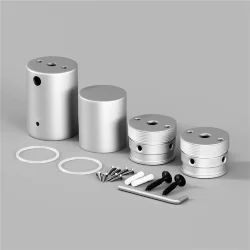 Набор для вертикального накладного монтажа Nemo D25 серебро (Серебро)