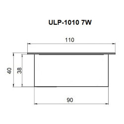 ULP-1010 7W-4000К IP40 GRILYATO OPAL WHITE Светильник светодиодный потолочный встраиваемый, Белый свет 4000K, 788Лм, Для ячеек 100x100мм, Корпус белый, В комплекте с и-п