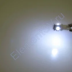 Автолампа T10-5050-5pcs White