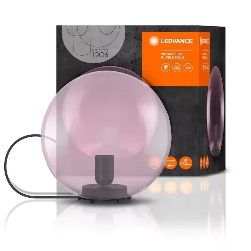 Светильник настольный 1*Е27 | Розовый | 1906 BUBBLE TABLE 250X245 | - LEDVANCE. Фото 2