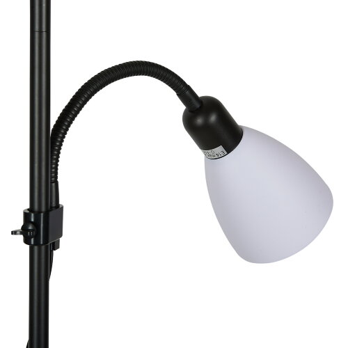 UML-T520 E27+E14 BLACK-WHITE Торшер напольный под лампу Е27 и Е14, 2х60W, Черный-Белый - фото 6