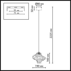 Подвес «ODEON LIGHT» 5108/3L, серия: ORDI