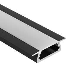 Профиль U-15-IN RAL9005 (с экраном) — 2000мм