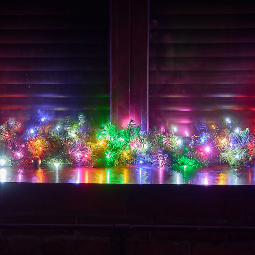 ULD-S1000-100-DGA MULTI-3 IP20 Гирлянда светодиодная, 10м, 100 светодиодов, Белый, желтый, зеленый, красный, розовый, синий свет, Провод зеленый - фото 8