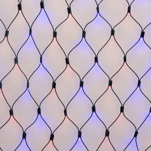 ULD-N2015-288-SBK RED-BLUE IP67 Сетка светодиодная, статическое свечение, 2x1.5м, Соединяемая, 288 светодиодов, Красно-синий свет, Провод черный. - фото 3