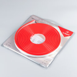 Светодиодная лента герметичная AURORA-PS-A120-16x8mm 24V Red (10 W/m, IP65, 2835, 5m) (Arlight, Силикон)
