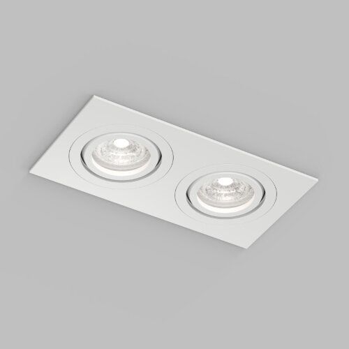 Встраиваемый влагозащищённый светильник HYDRO, IP44, 2?15 Вт LED макс., GU10, алюминий, белый. Фото 2