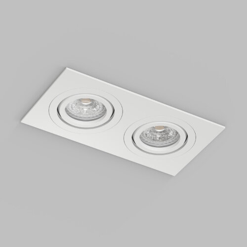 Встраиваемый влагозащищённый светильник HYDRO, IP44, 2?15 Вт LED макс., GU10, алюминий, белый. Фото 3