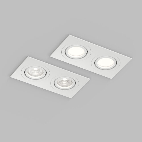 Встраиваемый влагозащищённый светильник HYDRO, IP44, 2?15 Вт LED макс., GU10, алюминий, белый. Фото 5