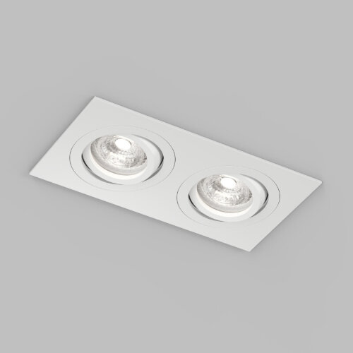 Встраиваемый влагозащищённый светильник HYDRO, IP44, 2?15 Вт LED макс., GU10, алюминий, белый.