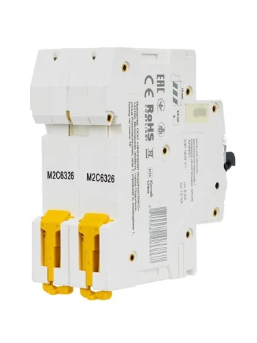 Выключатель автоматический модульный 2п C 63А M06N ARMAT IEK AR-M06N-2-C063 - фото 3