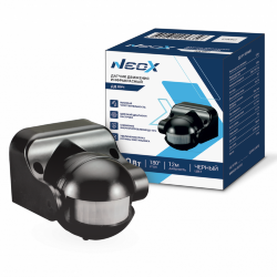 Датчик движения инфракрасный ДД 09Ч 1200Вт 180 гр.12м IP44 черный NEOX