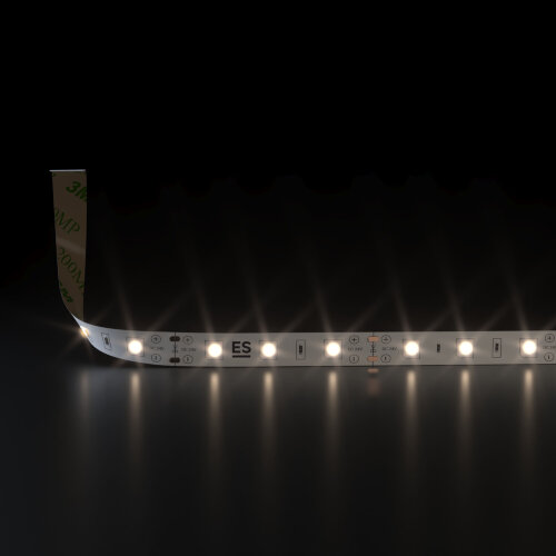 Светодиодная лента 24&nbsp;В 4,8&nbsp;Вт/м 60 Led/м 2835 IP20, теплый белый 3300K, 5 м - Фото 2