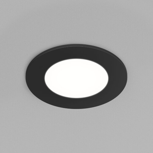 DK3101-BK Встраиваемый влагозащищенный светильник, IP65, до 10 Вт, LED, GU5,3, черный.