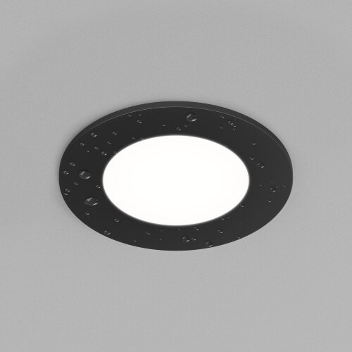 DK3101-BK Встраиваемый влагозащищенный светильник, IP65, до 10 Вт, LED, GU5,3, черный. Фото 3
