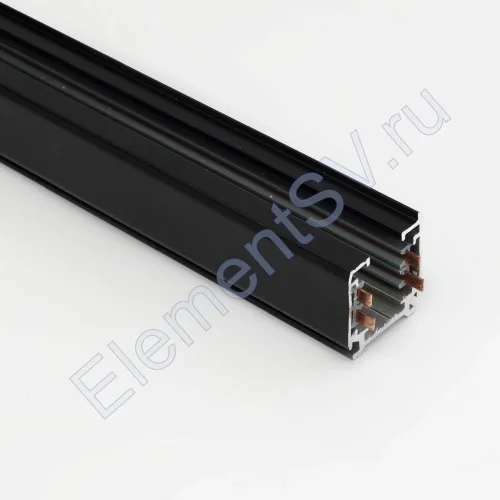 Трек для спотов 4L 1м 4X8 (''трехфазный'', 4 провода, черный) - фото.