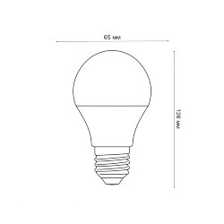 LED-A65-20W-NW-E27-FR-NR Лампа светодиодная, Форма A, матовая, Серия Norma, Белый свет 4000K, Картон