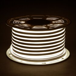 Светодиодный гибкий неон 220&amp;nbsp;В 9.6&amp;nbsp;Вт/м 120 Led/м 2835 IP67, односторонний дневной белый 4200 K, 50 м Гибкий неон 220V 9,6W 120Led 2835 IP67 односторонний дневной белый, 50 м (052994)