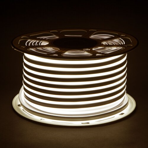 Светодиодный гибкий неон 220&nbsp;В 9.6&nbsp;Вт/м 120 Led/м 2835 IP67, односторонний дневной белый 4200 K, 50 м - Фото 2