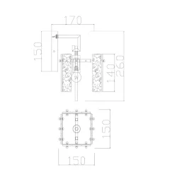 Настенный светильник (бра) Freya FR5166WL-01BS (Латунь)