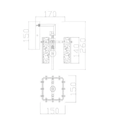 Настенный светильник (бра) Базилика / Basilica (Латунь) FR5166WL-01BS