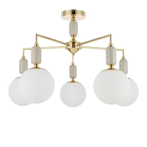 Люстра потолочная «LUMION» 6580/5C, серия: VIVIEN (крепление на планке). Фото 1.