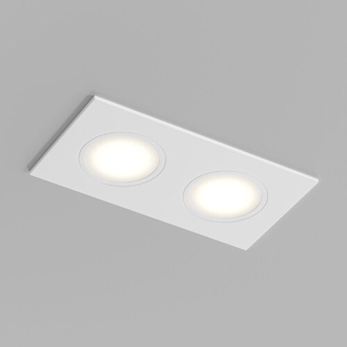 Встраиваемый влагозащищенный светильник PORT, 2?15 Вт макс., LED, GU5.3, IP65, корпус из полимера, цвет белый.