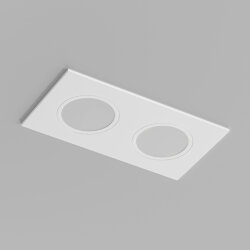 Встраиваемый влагозащищенный светильник PORT, 2?15 Вт макс., LED, GU5.3, IP65, корпус из полимера, цвет белый, Denkirs DK3112-WH