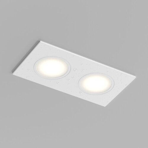 Встраиваемый влагозащищенный светильник PORT, 2?15 Вт макс., LED, GU5.3, IP65, корпус из полимера, цвет белый. Фото 3