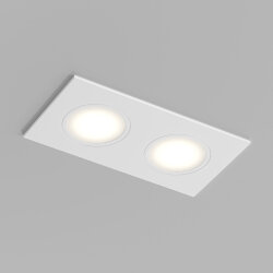 Встраиваемый влагозащищенный светильник PORT, 2?15 Вт макс., LED, GU5.3, IP65, корпус из полимера, цвет белый, Denkirs DK3112-WH