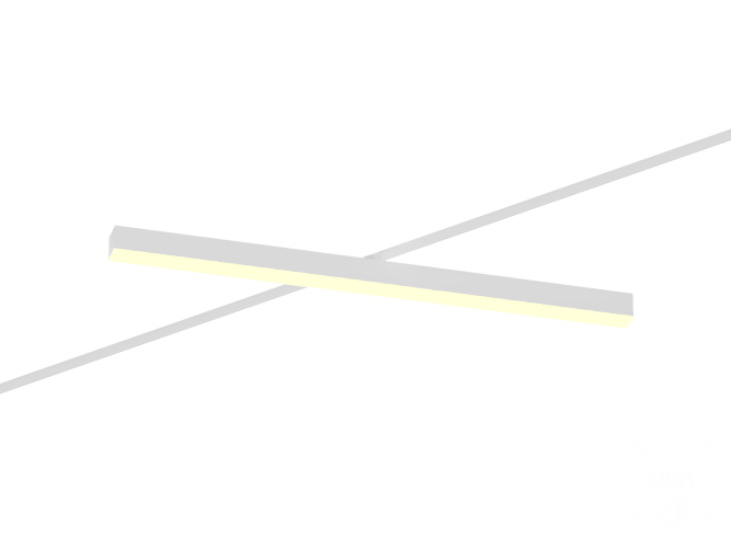 Трековый светильник 6063 5050 TR4 (RAL9003/1000mm/Prizma — 3K/38W) - фото 1