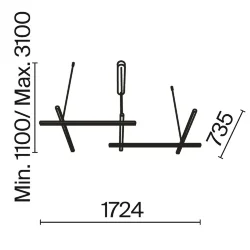 Подвесной светильник Radiance 3000К 80Вт (Золото)