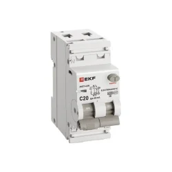 Выключатель автоматический дифференциального тока 2п (1P+N) C 20А 30мА тип AC 6кА АВДТ-63N (электромех.) PROxima EKF D63N26M20C30