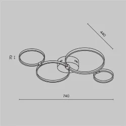 Потолочный светильник Olympia 3000-4000К 39Вт (Белый)