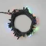 Гирлянда Нить 10м Разноцветная с Мерцанием Каждого Диода 220В, 100 LED, Провод Черный Каучук, IP65. Фото 1.