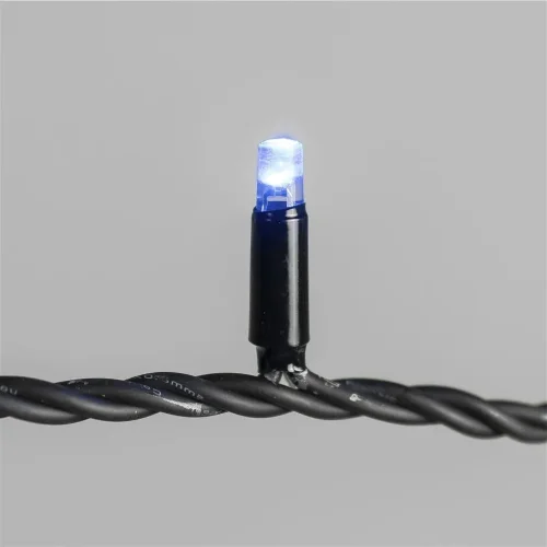 Гирлянда Нить 10м Разноцветная с Мерцанием Каждого Диода 220В, 100 LED, Провод Черный Каучук, IP65. Фото 2.