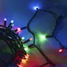 Гирлянда Нить 10м Разноцветная с Мерцанием Каждого Диода 220В, 100 LED, Провод Черный Каучук, IP65. Фото 4.