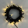 Гирлянда Нить с Колпачком 10м Тепло-Белая 24В, 100 LED, Провод Черный ПВХ, IP65. Фото 1.