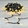 Гирлянда Нить с Колпачком 10м Тепло-Белая 24В, 100 LED, Провод Черный ПВХ, IP65. Фото 6.