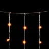 Гирлянда Занавес Облегченный 2 x 2 м Желтый 220В, 400 LED, Провод Прозрачный ПВХ, IP54. Фото 3.
