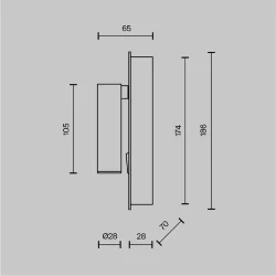 Встраиваемый настенный светильник (бра) Mirax 3000К 3Вт IP 20 (Белый)