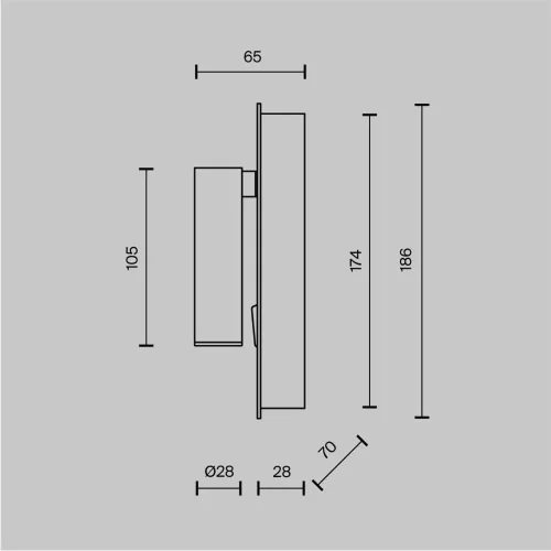 Встраиваемый настенный светильник (бра) Mirax 3000К 3Вт IP 20 (Белый) - фото 8
