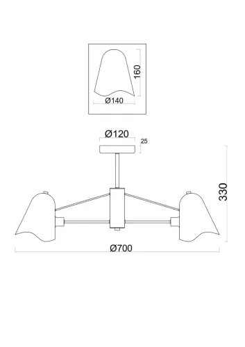 Люстра Freya FR5037PL-05S (Золото) - фото 2