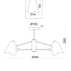 Люстра Freya FR5037PL-05S (Золото)