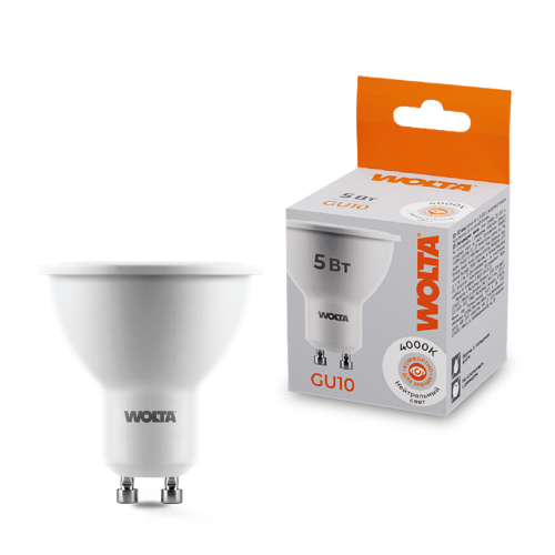 Светодиодная лампа WOLTA 25SPAR16-230-5GU10 5Вт 4000K GU10 - фото 1.