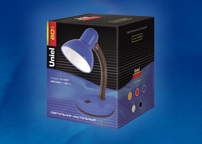 TLI-201 Светильник настольный. Цоколь E27. Цвет черный - фото