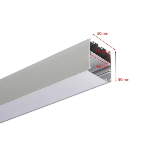 Алюминиевый профиль LC5050 177 (2000х50х50мм с рассеивателем) - фото II