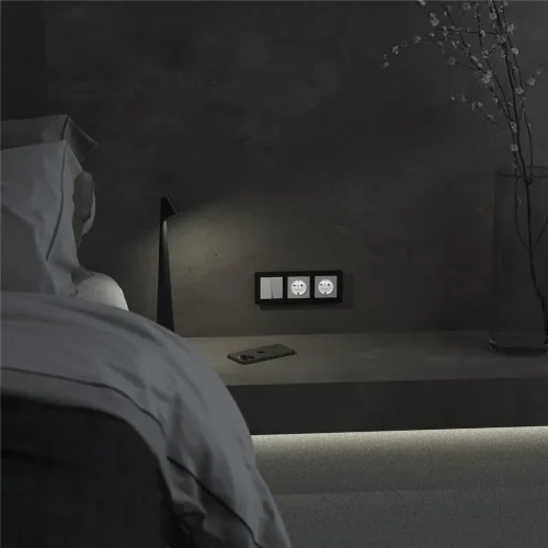 Розетка с подсветкой W (белый матовый) W1171461 - фото 2