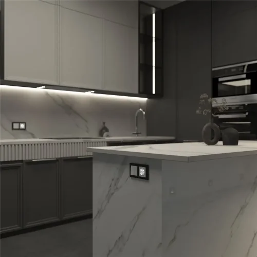 Розетка с подсветкой W (белый матовый) W1171461 - фото 3